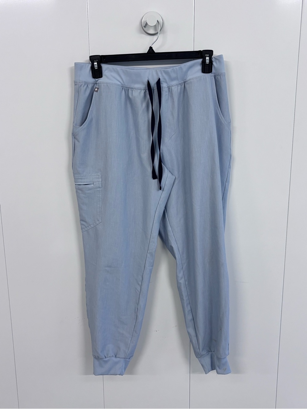FIGS Zamora Jogger Scrub Pants Womens XL Blue Heathered Medical Nursing Uniform